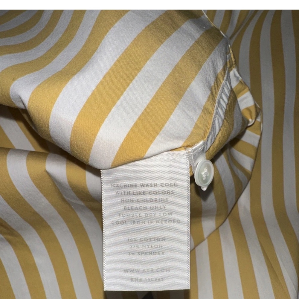Ayr Yellow Stripe The Deep End Button Down Shirt,… - image 8